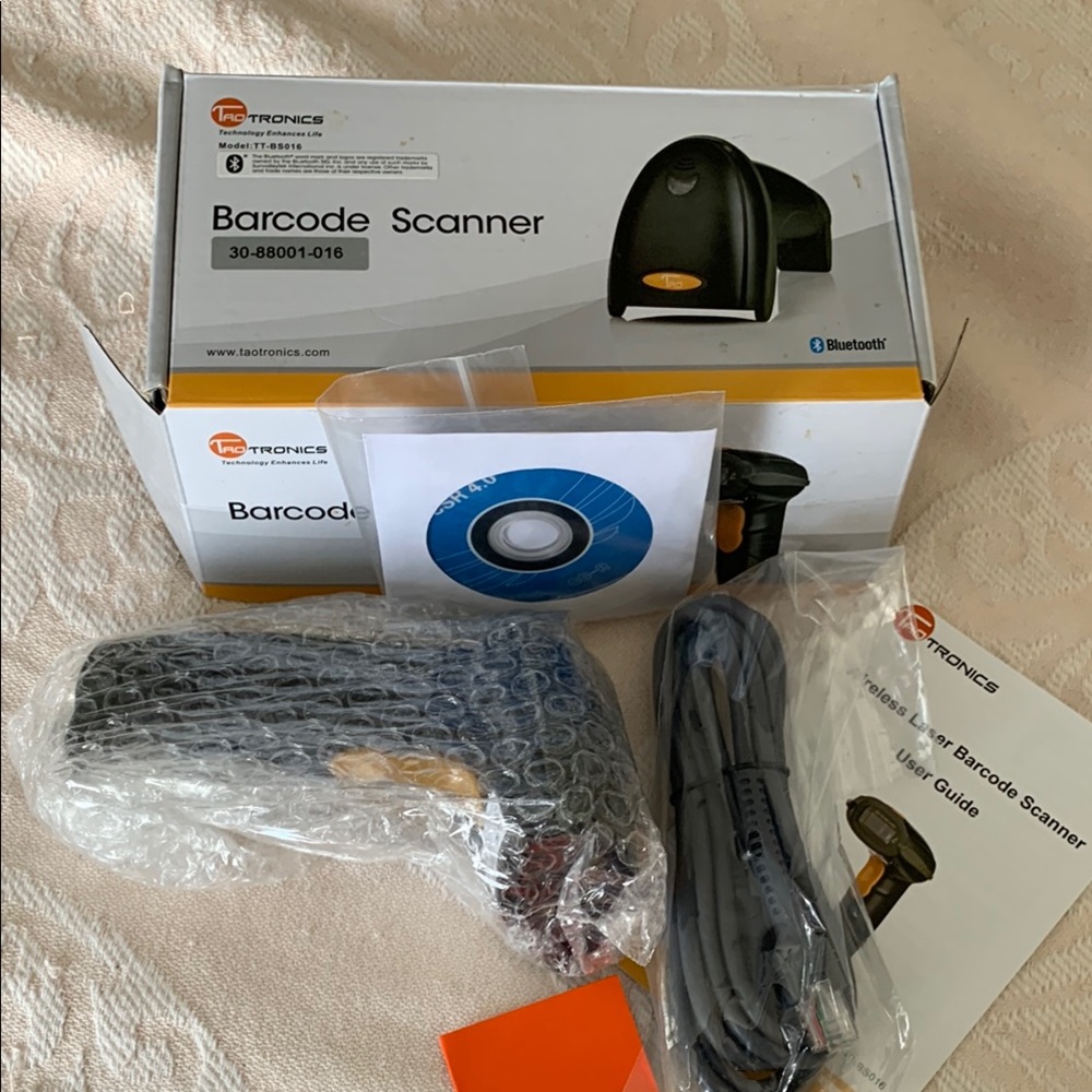 TaoTronics Barcode Scanner with Accessories new in box